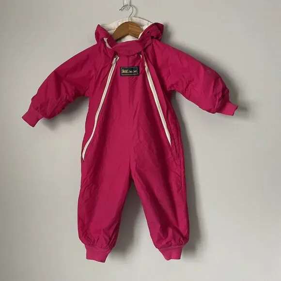 VTG American Widgeon San Francisco Girls Toddler Bunting Snowsuit Jacket 18mo-3T - Picture 1 of 11